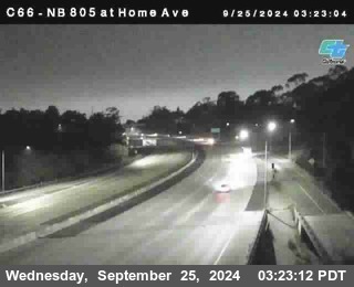 NB 805 at Home Ave (On Ramp)