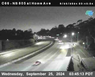 NB 805 at Home Ave (On Ramp)