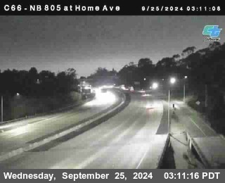 NB 805 at Home Ave (On Ramp)