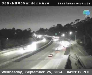 NB 805 at Home Ave (On Ramp)