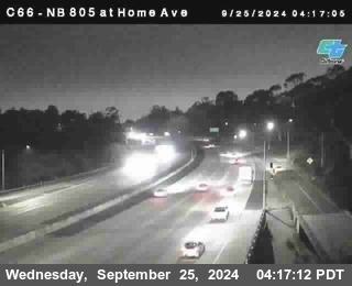 NB 805 at Home Ave (On Ramp)