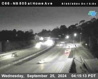 NB 805 at Home Ave (On Ramp)