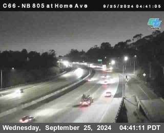 NB 805 at Home Ave (On Ramp)