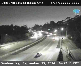 NB 805 at Home Ave (On Ramp)