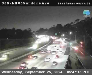 NB 805 at Home Ave (On Ramp)