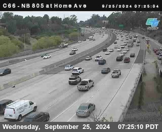 NB 805 at Home Ave (On Ramp)