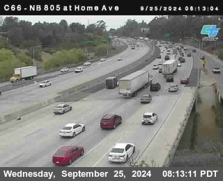 NB 805 at Home Ave (On Ramp)