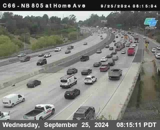 NB 805 at Home Ave (On Ramp)