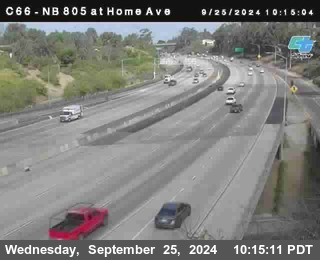 NB 805 at Home Ave (On Ramp)