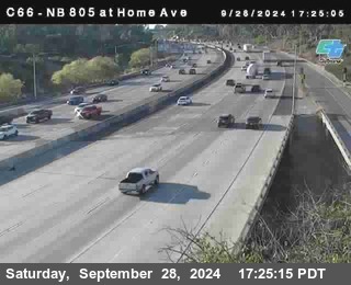 NB 805 at Home Ave (On Ramp)