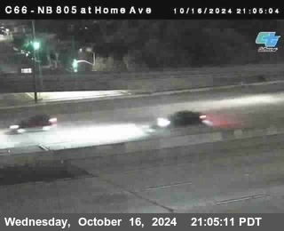 NB 805 at Home Ave (On Ramp)