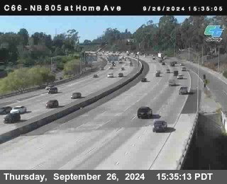 NB 805 at Home Ave (On Ramp)