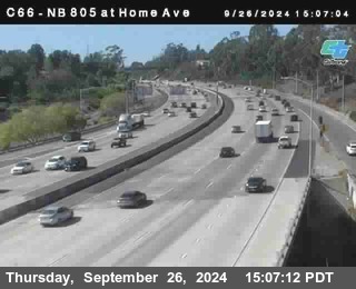 NB 805 at Home Ave (On Ramp)