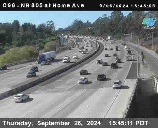 NB 805 at Home Ave (On Ramp)