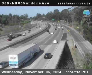 NB 805 at Home Ave (On Ramp)