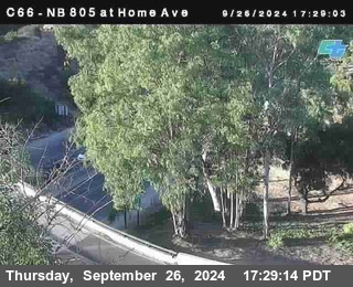 NB 805 at Home Ave (On Ramp)