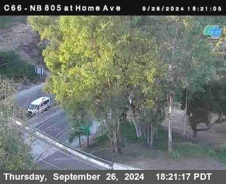 NB 805 at Home Ave (On Ramp)