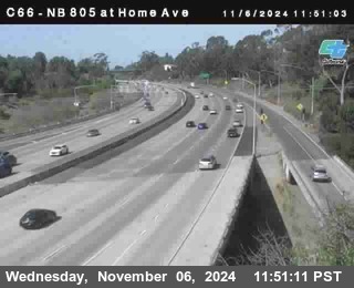 NB 805 at Home Ave (On Ramp)