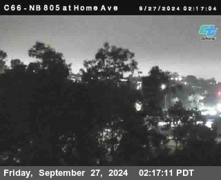 NB 805 at Home Ave (On Ramp)