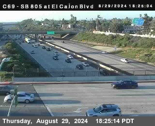 SB 805 at El Cajon Blvd (On Ramp)