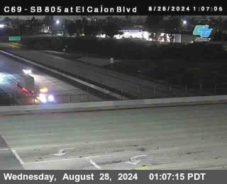 SB 805 at El Cajon Blvd (On Ramp)