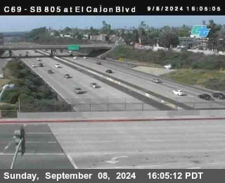 SB 805 at El Cajon Blvd (On Ramp)