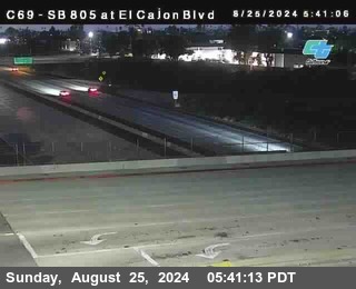 SB 805 at El Cajon Blvd (On Ramp)