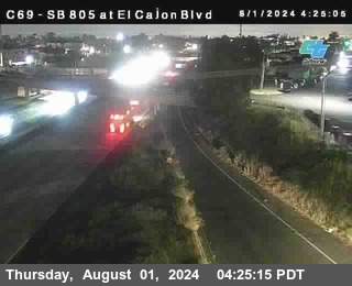 SB 805 at El Cajon Blvd (On Ramp)