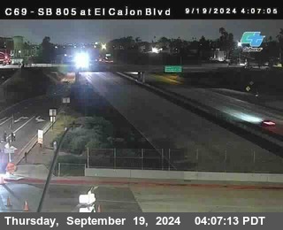 SB 805 at El Cajon Blvd (On Ramp)