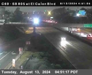 SB 805 at El Cajon Blvd (On Ramp)