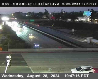 SB 805 at El Cajon Blvd (On Ramp)