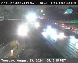 SB 805 at El Cajon Blvd (On Ramp)