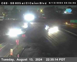 SB 805 at El Cajon Blvd (On Ramp)