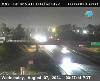 SB 805 at El Cajon Blvd (On Ramp)