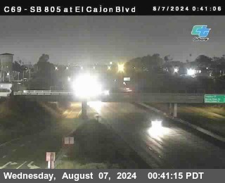 SB 805 at El Cajon Blvd (On Ramp)