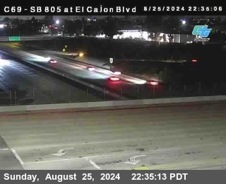 SB 805 at El Cajon Blvd (On Ramp)