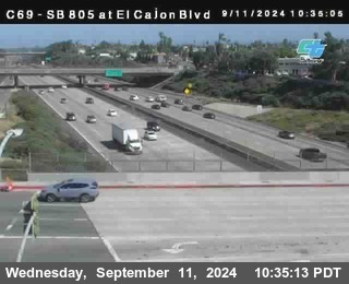 SB 805 at El Cajon Blvd (On Ramp)