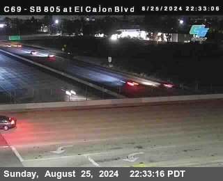 SB 805 at El Cajon Blvd (On Ramp)