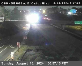 SB 805 at El Cajon Blvd (On Ramp)