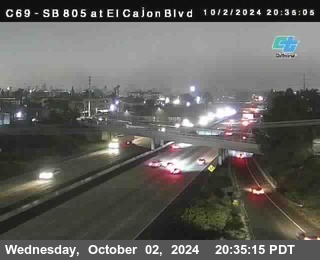 SB 805 at El Cajon Blvd (On Ramp)