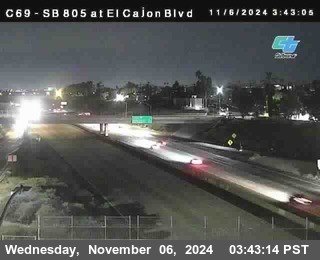 SB 805 at El Cajon Blvd (On Ramp)