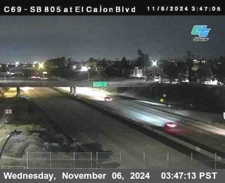 SB 805 at El Cajon Blvd (On Ramp)