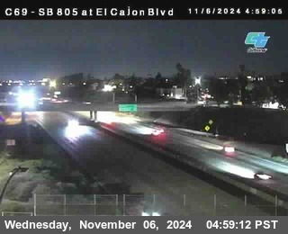 SB 805 at El Cajon Blvd (On Ramp)