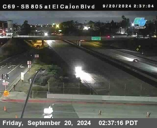 SB 805 at El Cajon Blvd (On Ramp)