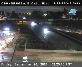 SB 805 at El Cajon Blvd (On Ramp)