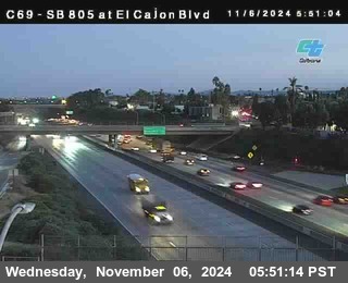 SB 805 at El Cajon Blvd (On Ramp)