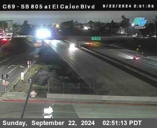 SB 805 at El Cajon Blvd (On Ramp)