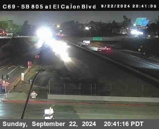 SB 805 at El Cajon Blvd (On Ramp)