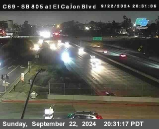 SB 805 at El Cajon Blvd (On Ramp)