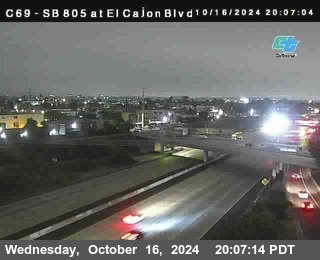 SB 805 at El Cajon Blvd (On Ramp)